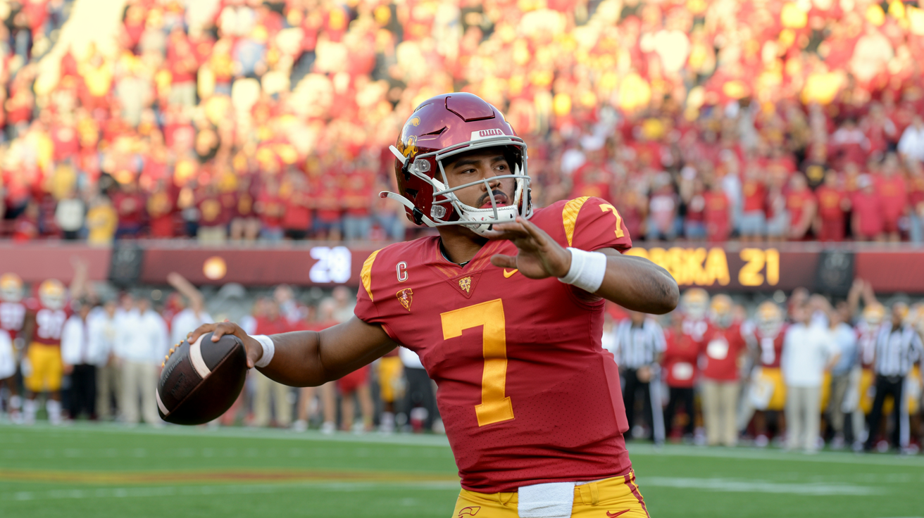 USC Trojans Football vs Nebraska Cornhuskers Football Match Player Stats