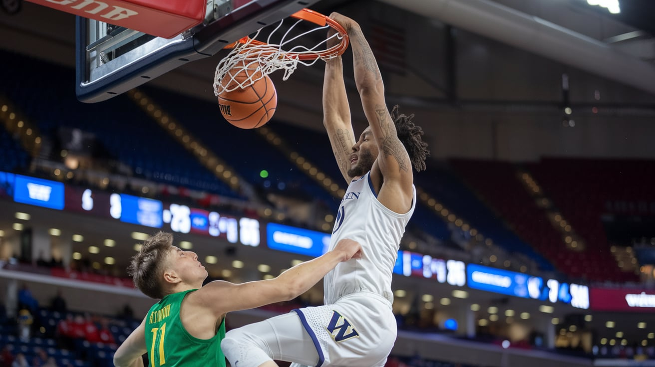 Washington Basketball vs Oregon Ducks Men's Basketball Match Player Stats