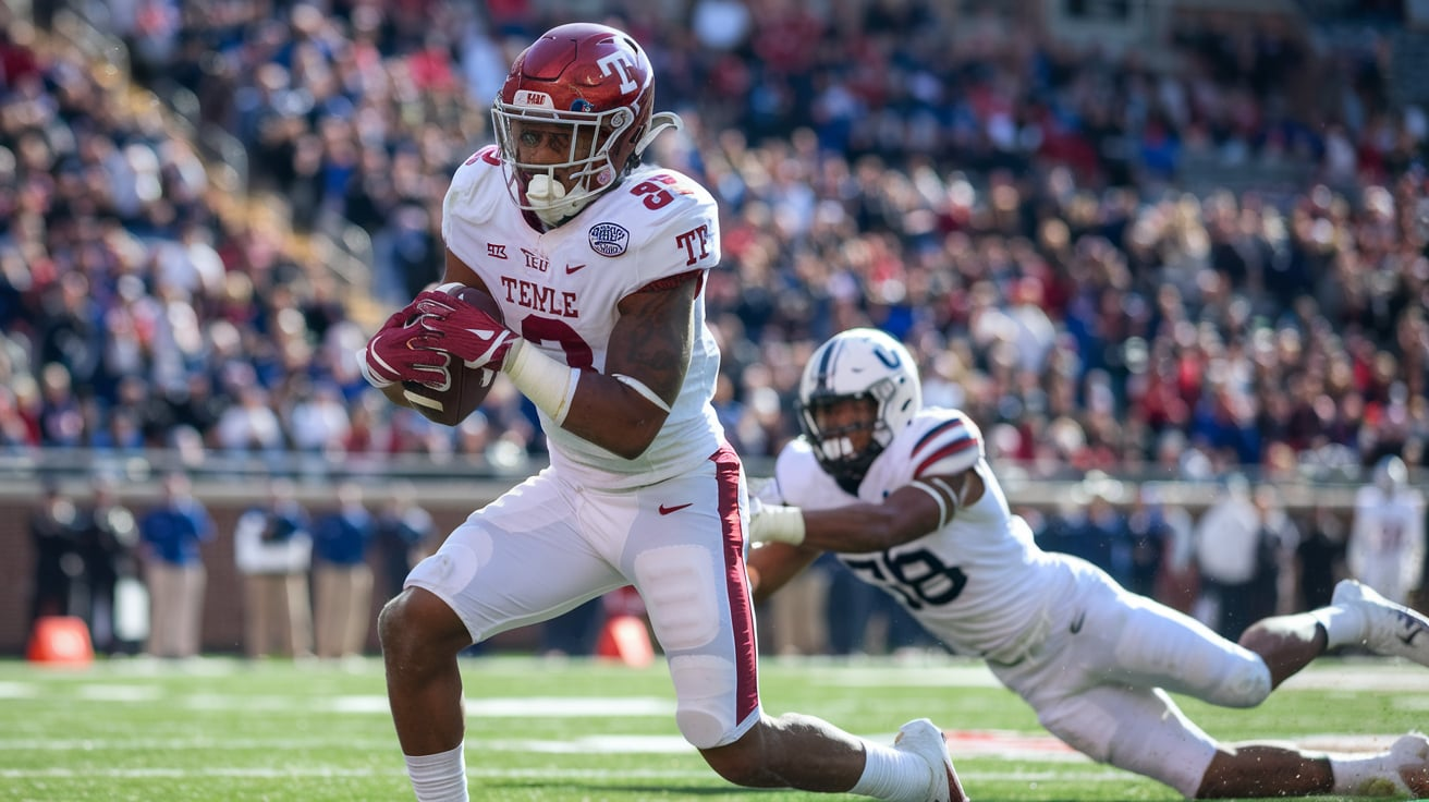 Temple Football vs UConn Football Match Player Stats