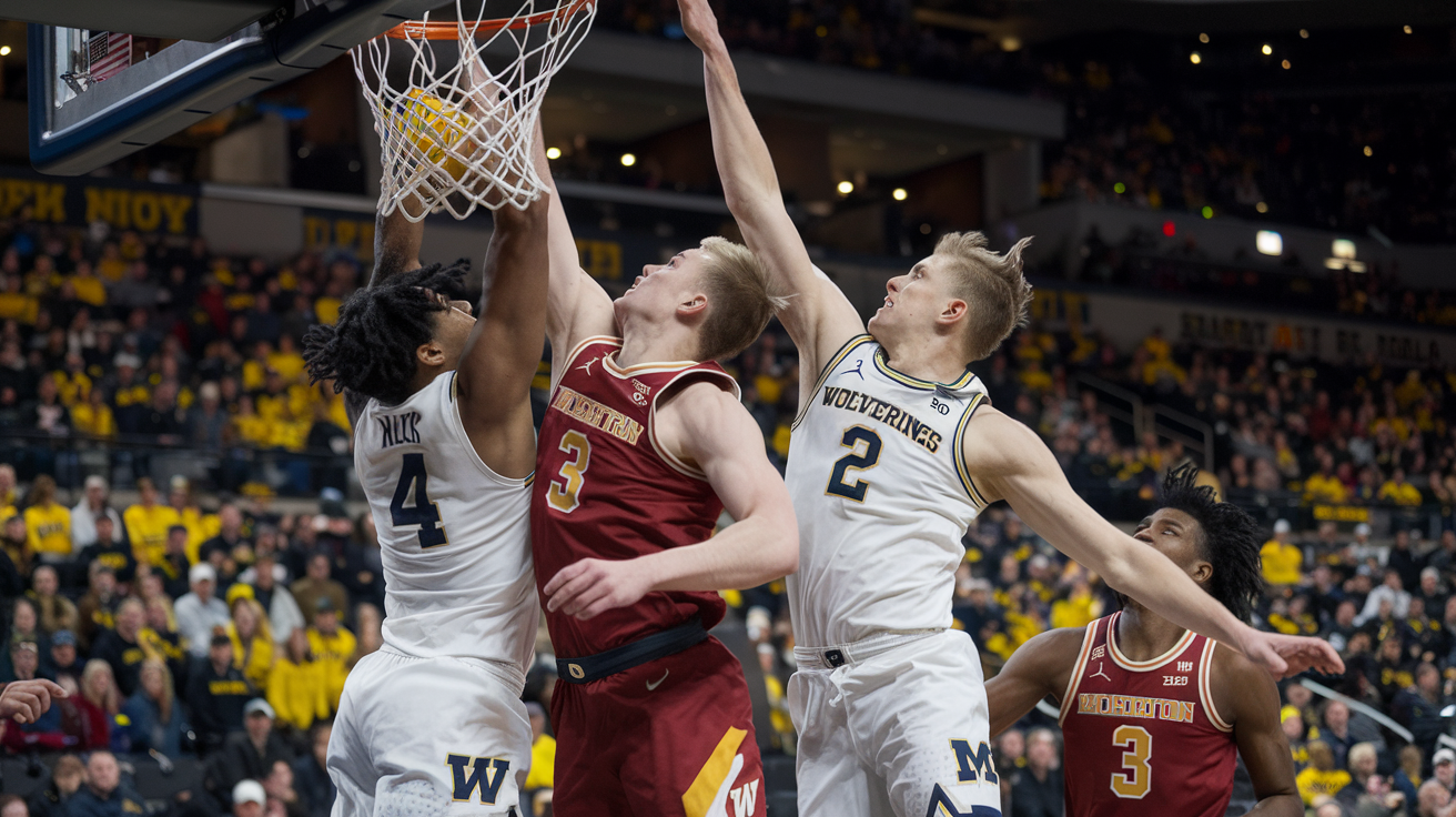 Washington Basketball vs Michigan Wolverines Men's Basketball Match Player Stats