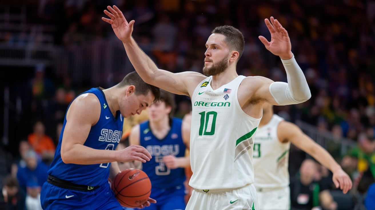 Oregon Ducks Men's Basketball vs SDSU Basketball Match Player Stats