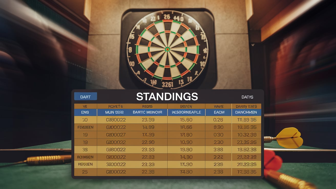 Darts Premier League Table